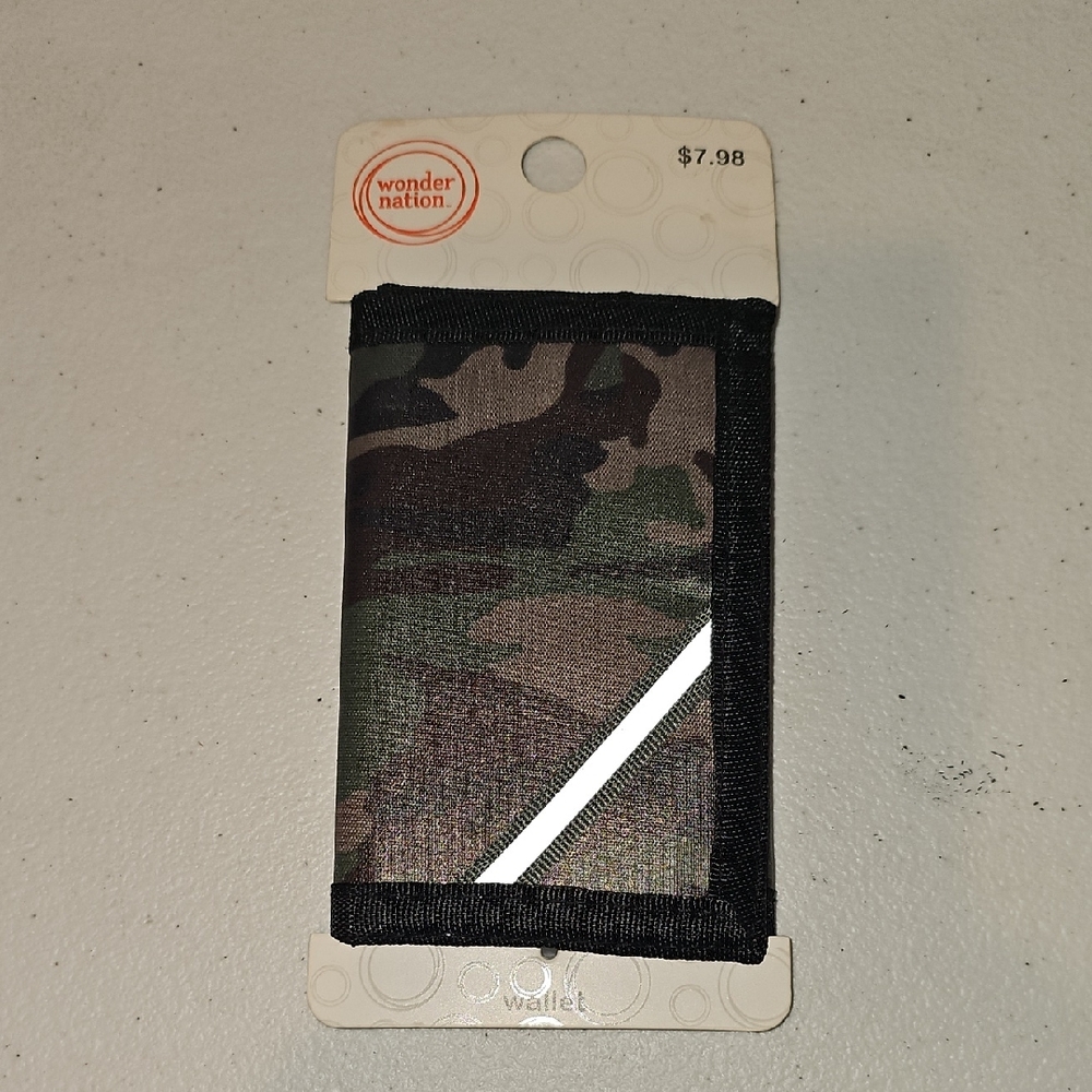 Wonder Nation Boys Camouflage Wallet New